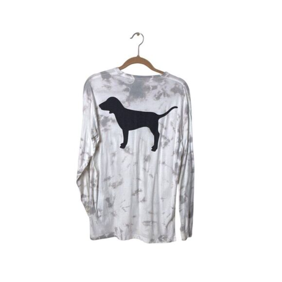 PINK Victorias Secret Long Sleeve Tie-Dye Shirt With Dog Logo - Picture 4 of 4